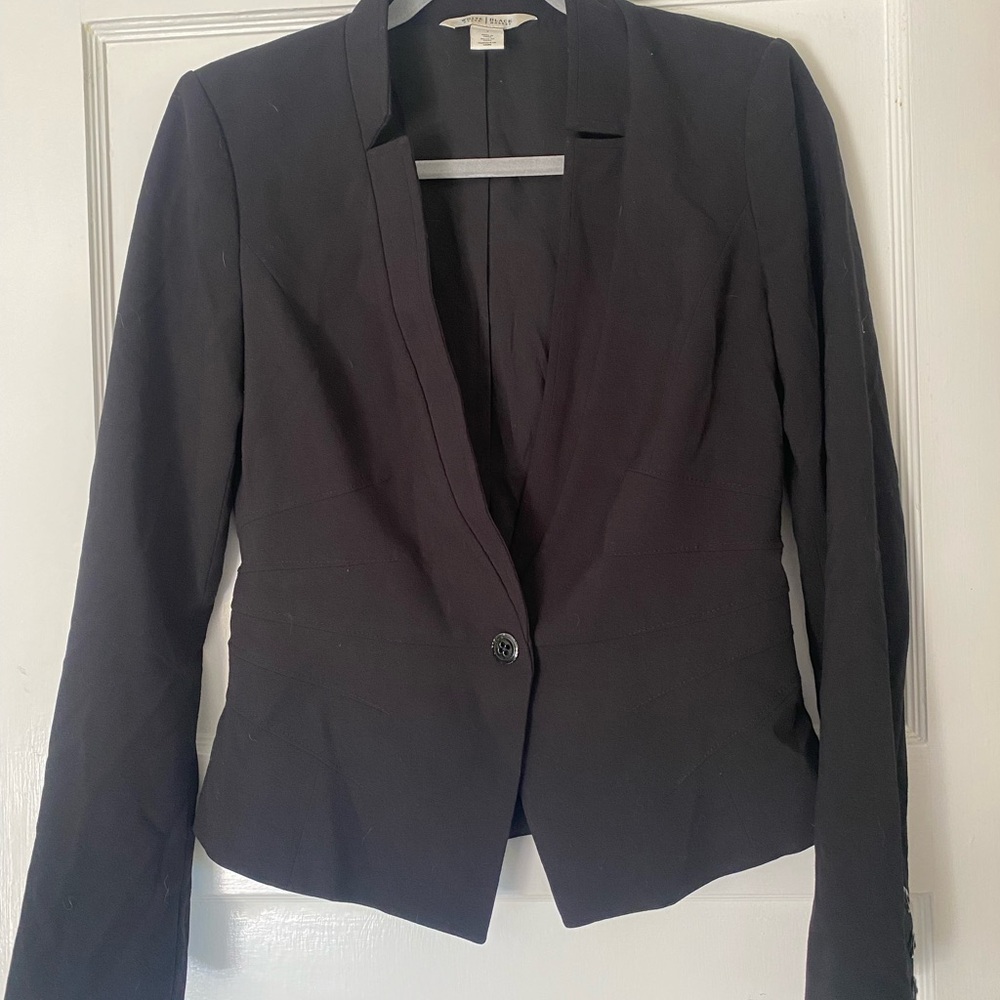 White House Black Market Black Blazer Tailored Suit Jacket